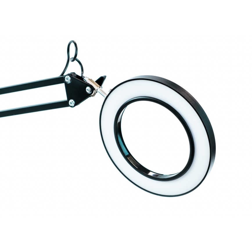 Brilagi - Candeeiro de mesa LED com regulação e lupa LENS LED/12W/5V 3000/4200/6000K preto