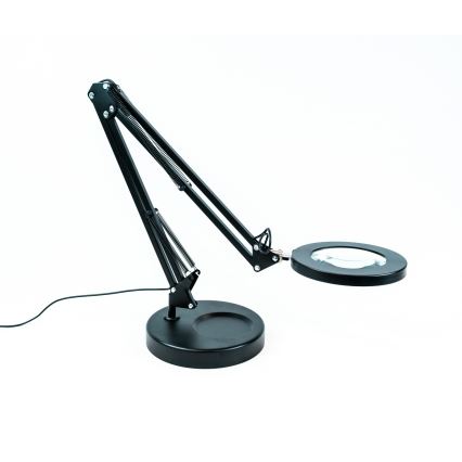 Brilagi - Candeeiro de mesa LED com regulação e lupa LENS LED/12W/5V 3000/4200/6000K preto