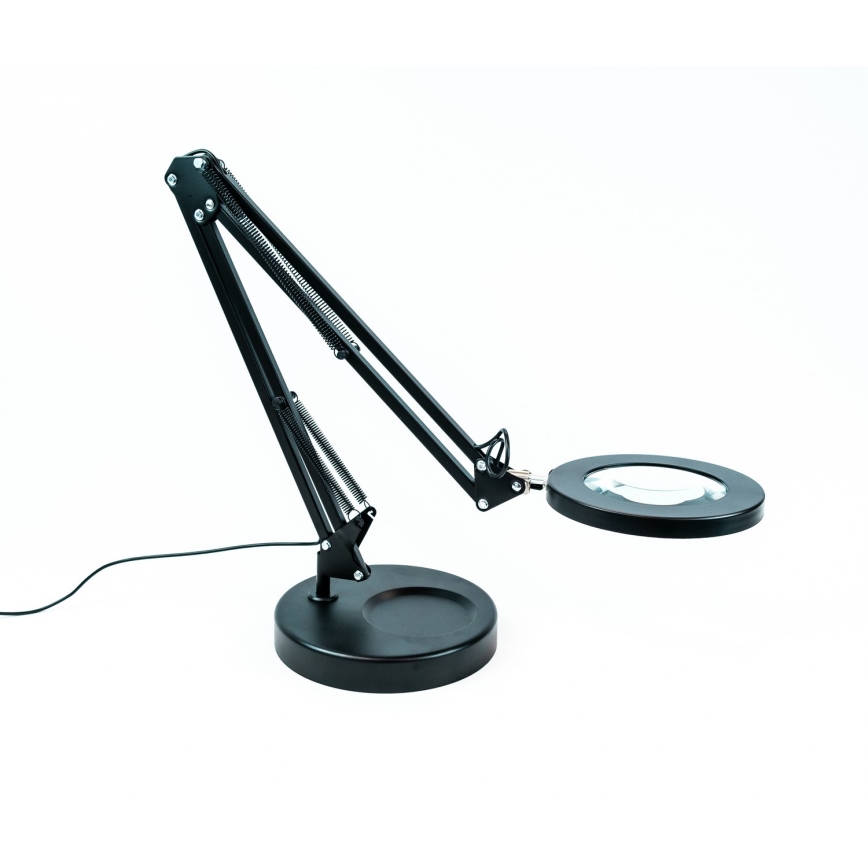 Brilagi - Candeeiro de mesa LED com regulação e lupa LENS LED/12W/5V 3000/4200/6000K preto