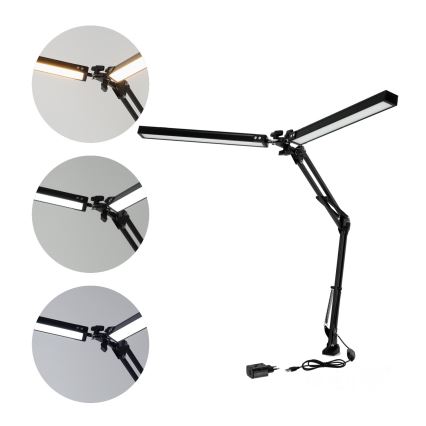 Brilagi - Candeeiro de mesa LED com regulação VARIO 2xLED/14W/230V 3000-6000K preto