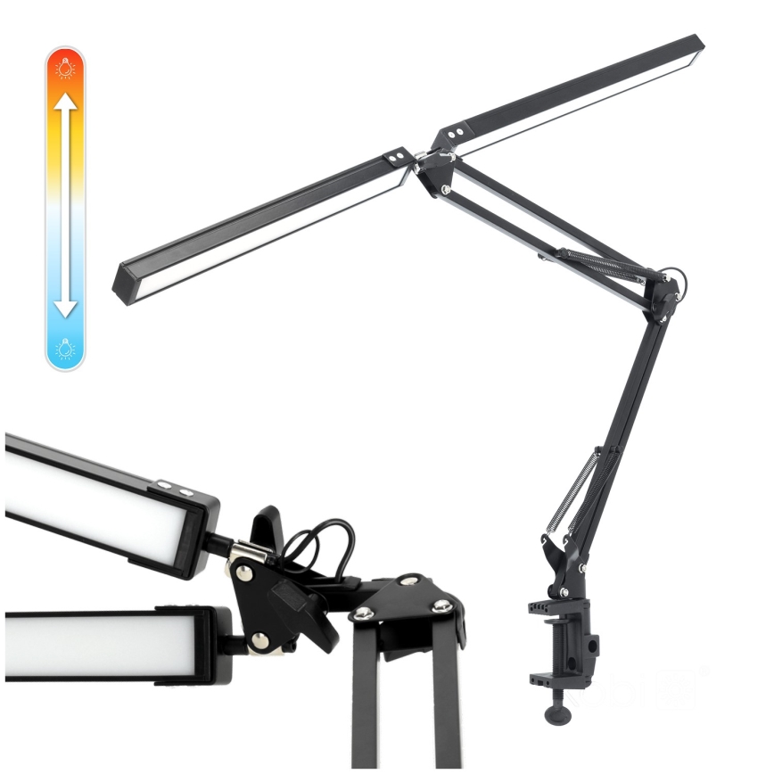 Brilagi - Candeeiro de mesa LED com regulação VARIO 2xLED/14W/230V 3000-6000K preto