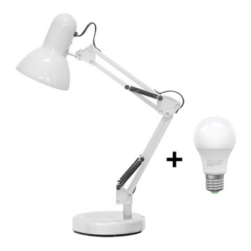 Brilagi - Candeeiro de mesa LED ROMERO 1xE27/10W/230V branco