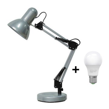 Brilagi - Candeeiro de mesa LED ROMERO 1xE27/10W/230V prateado