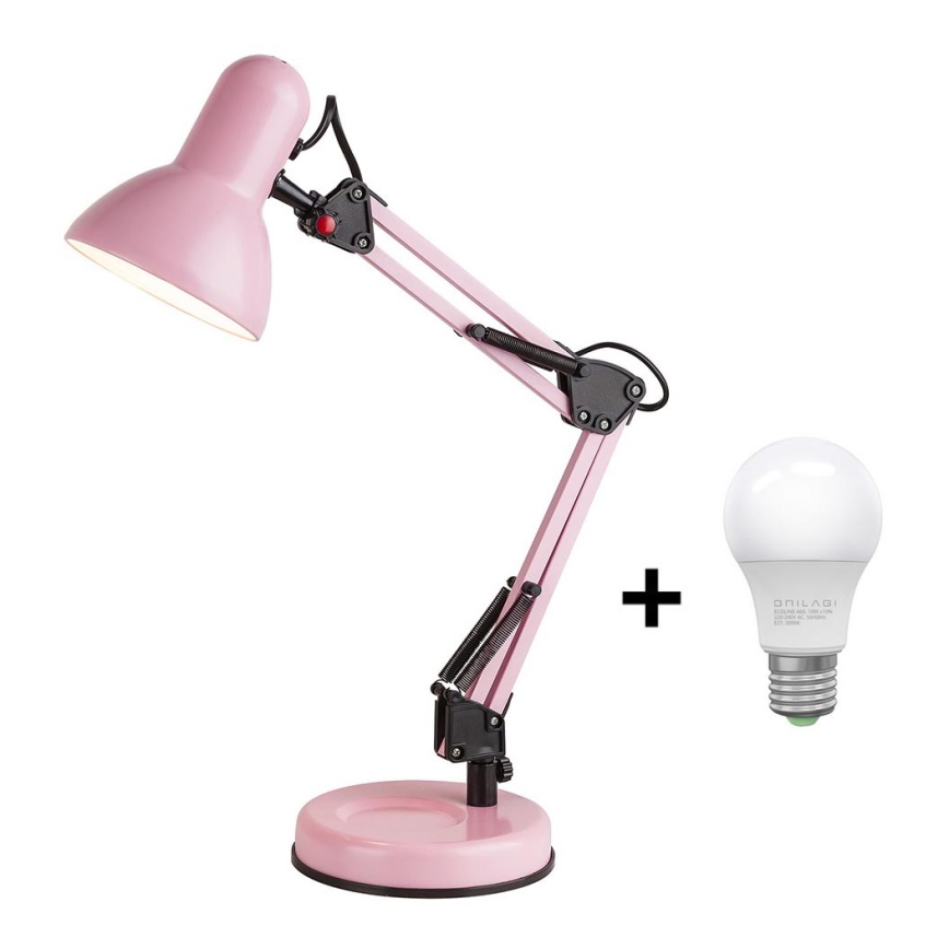 Brilagi - Candeeiro de mesa LED ROMERO 1xE27/10W/230V rosa