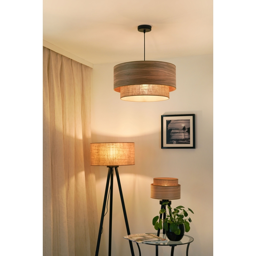 Brilagi - Candeeiro de mesa MONTANA BOHO 1xE27/15W/230V castanho/preto