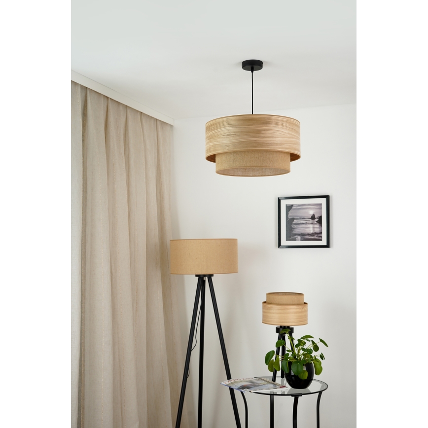 Brilagi - Candeeiro de mesa MONTANA BOHO 1xE27/15W/230V castanho/preto