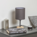 Brilagi - Candeeiro de mesa NUBILA WOOD 1xE27/25W/230V carvalho/antracite