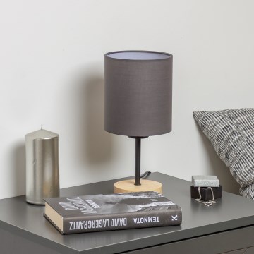 Brilagi - Candeeiro de mesa NUBILA WOOD 1xE27/25W/230V carvalho/antracite