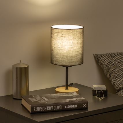 Brilagi - Candeeiro de mesa NUBILA WOOD 1xE27/25W/230V carvalho/antracite