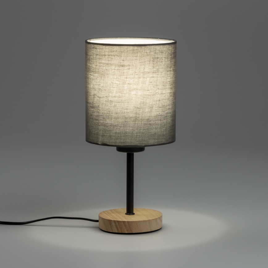 Brilagi - Candeeiro de mesa NUBILA WOOD 1xE27/25W/230V carvalho/antracite