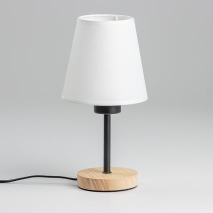 Brilagi - Candeeiro de mesa NUBILA WOOD 1xE27/25W/230V carvalho/branco