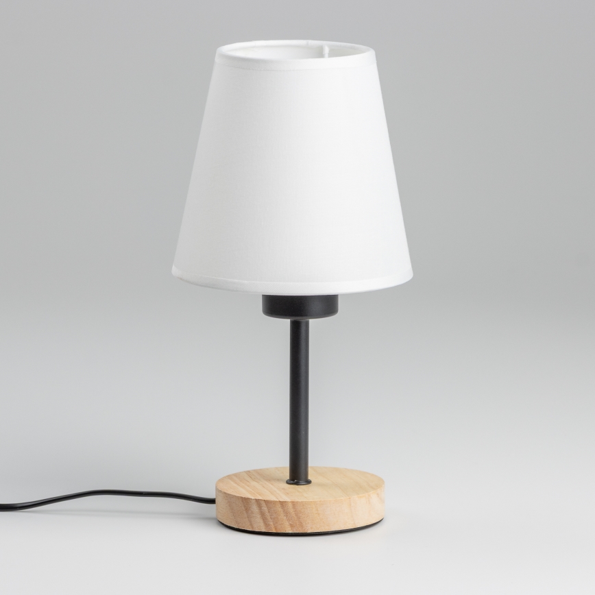 Brilagi - Candeeiro de mesa NUBILA WOOD 1xE27/25W/230V carvalho/branco
