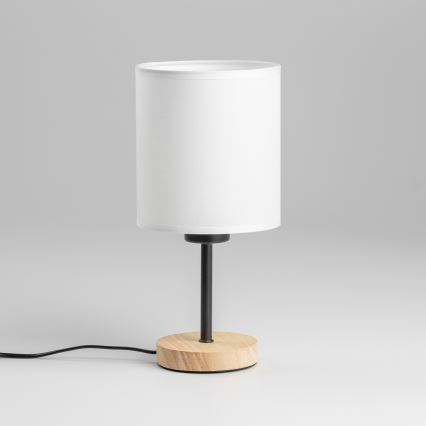 Brilagi - Candeeiro de mesa NUBILA WOOD 1xE27/25W/230V carvalho/branco