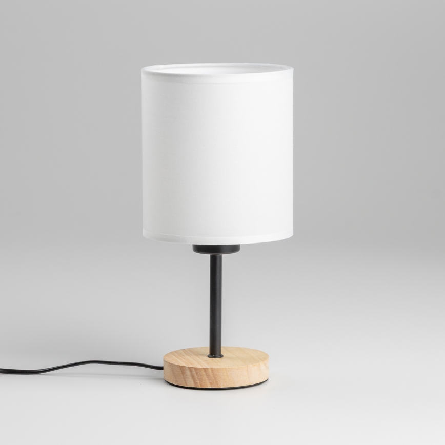 Brilagi - Candeeiro de mesa NUBILA WOOD 1xE27/25W/230V carvalho/branco