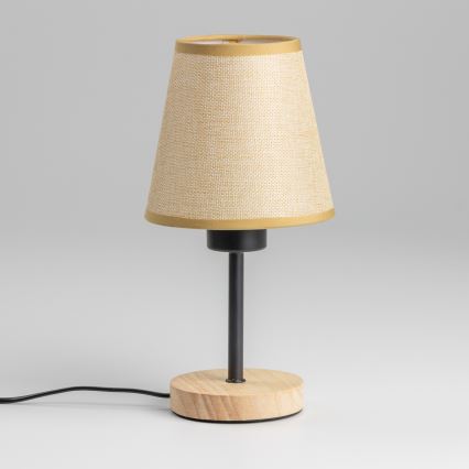 Brilagi - Candeeiro de mesa NUBILA WOOD 1xE27/25W/230V carvalho/castanho claro