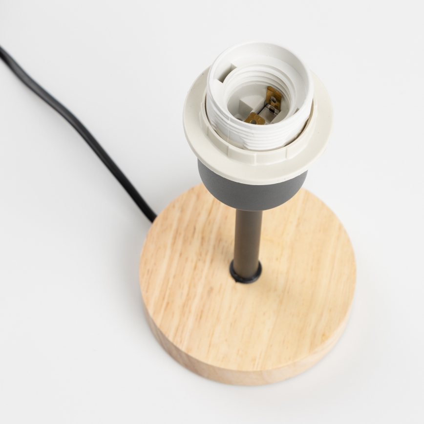 Brilagi - Candeeiro de mesa NUBILA WOOD 1xE27/25W/230V carvalho/cinzento