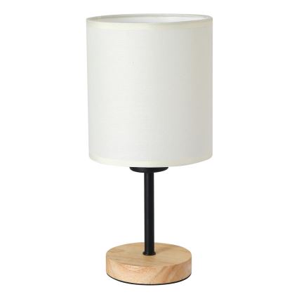 Brilagi - Candeeiro de mesa NUBILA WOOD 1xE27/25W/230V carvalho/preto/creme