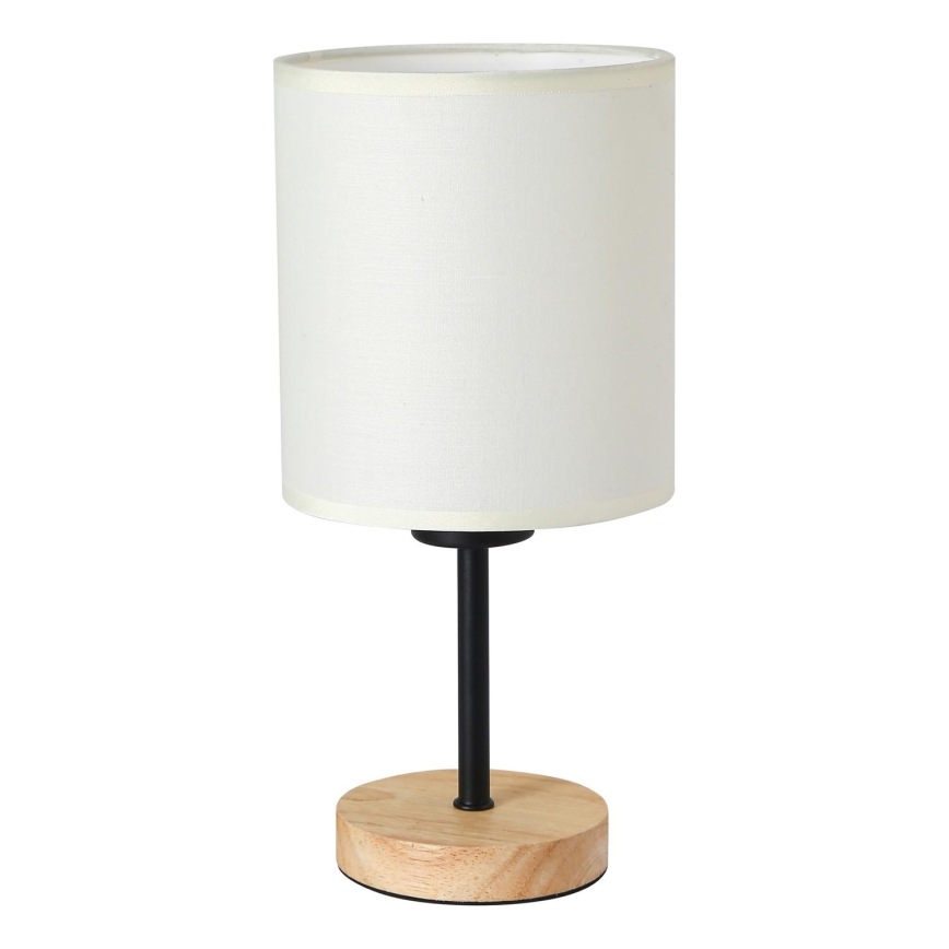 Brilagi - Candeeiro de mesa NUBILA WOOD 1xE27/25W/230V carvalho/preto/creme