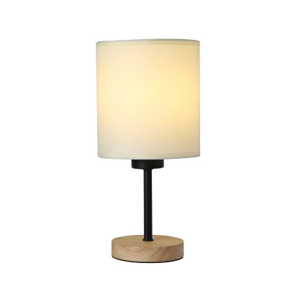 Brilagi - Candeeiro de mesa NUBILA WOOD 1xE27/25W/230V carvalho/preto/creme