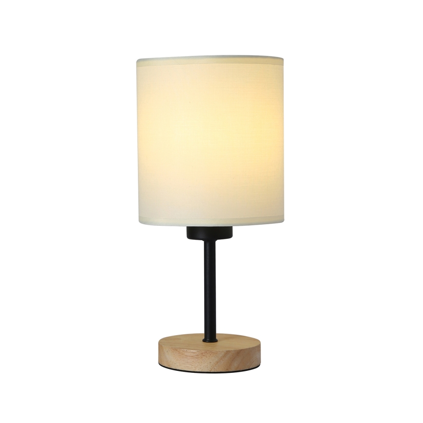 Brilagi - Candeeiro de mesa NUBILA WOOD 1xE27/25W/230V carvalho/preto/creme