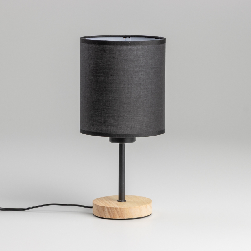 Brilagi - Candeeiro de mesa NUBILA WOOD 1xE27/25W/230V carvalho/preto