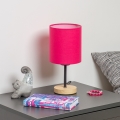 Brilagi - Candeeiro de mesa NUBILA WOOD 1xE27/25W/230V carvalho/rosa