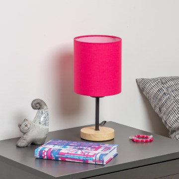 Brilagi - Candeeiro de mesa NUBILA WOOD 1xE27/25W/230V carvalho/rosa
