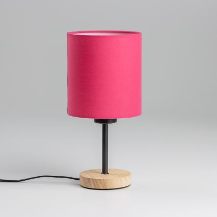 Brilagi - Candeeiro de mesa NUBILA WOOD 1xE27/25W/230V carvalho/rosa