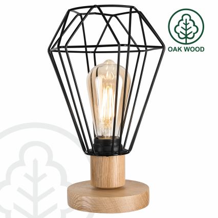 Brilagi - Candeeiro de mesa WOODY BASKET 1xE27/60W/230V carvalho