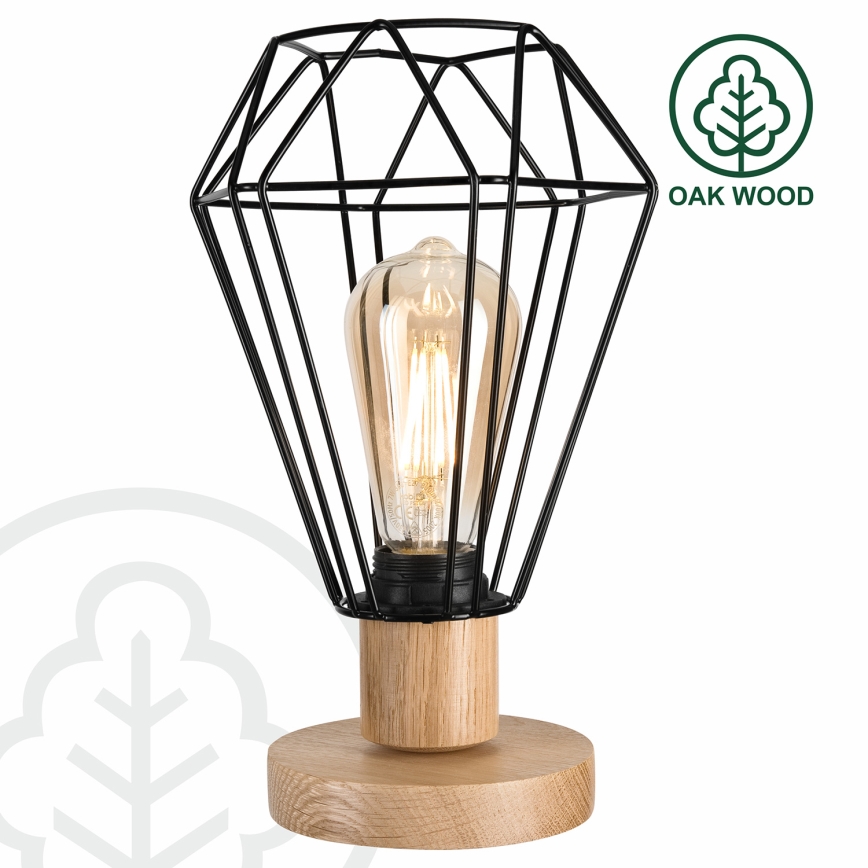 Brilagi - Candeeiro de mesa WOODY BASKET 1xE27/60W/230V carvalho