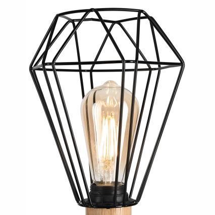 Brilagi - Candeeiro de mesa WOODY BASKET 1xE27/60W/230V carvalho