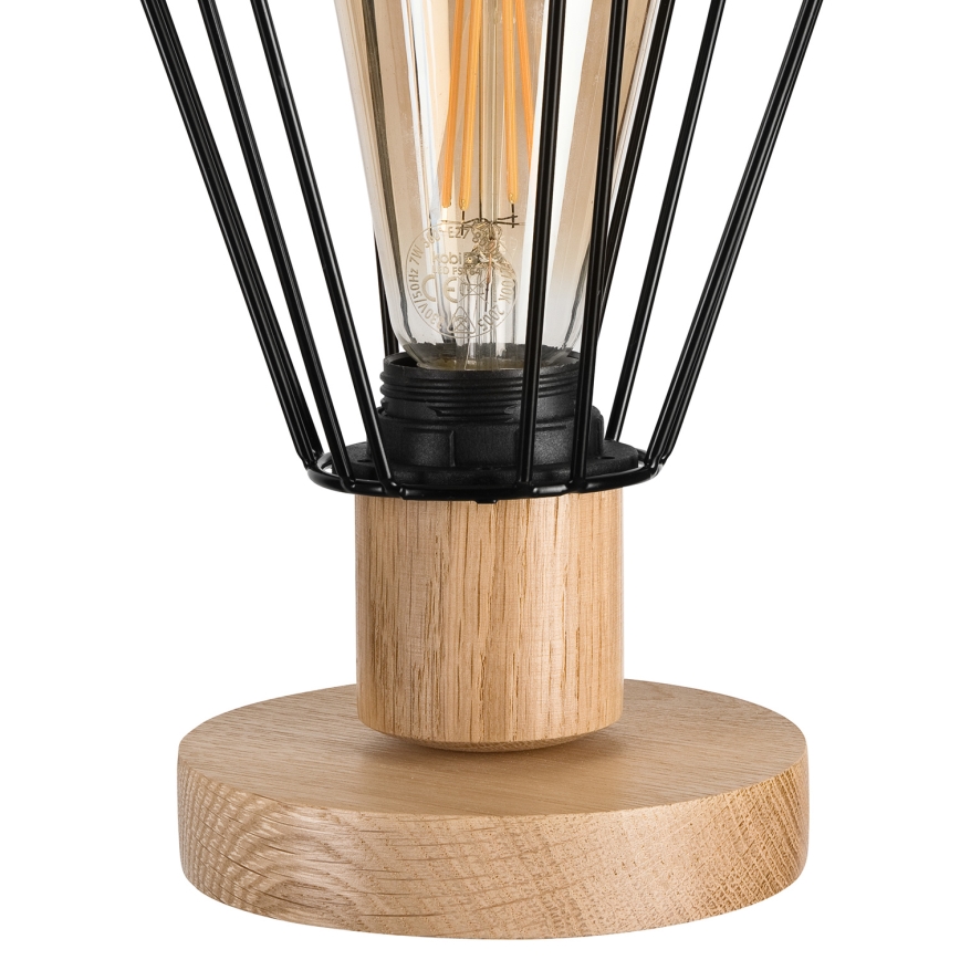 Brilagi - Candeeiro de mesa WOODY BASKET 1xE27/60W/230V carvalho