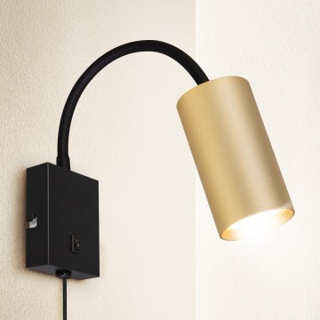 Brilagi - Candeeiro de parede flexível SELE 1xGU10/30W/230V preto/dourado