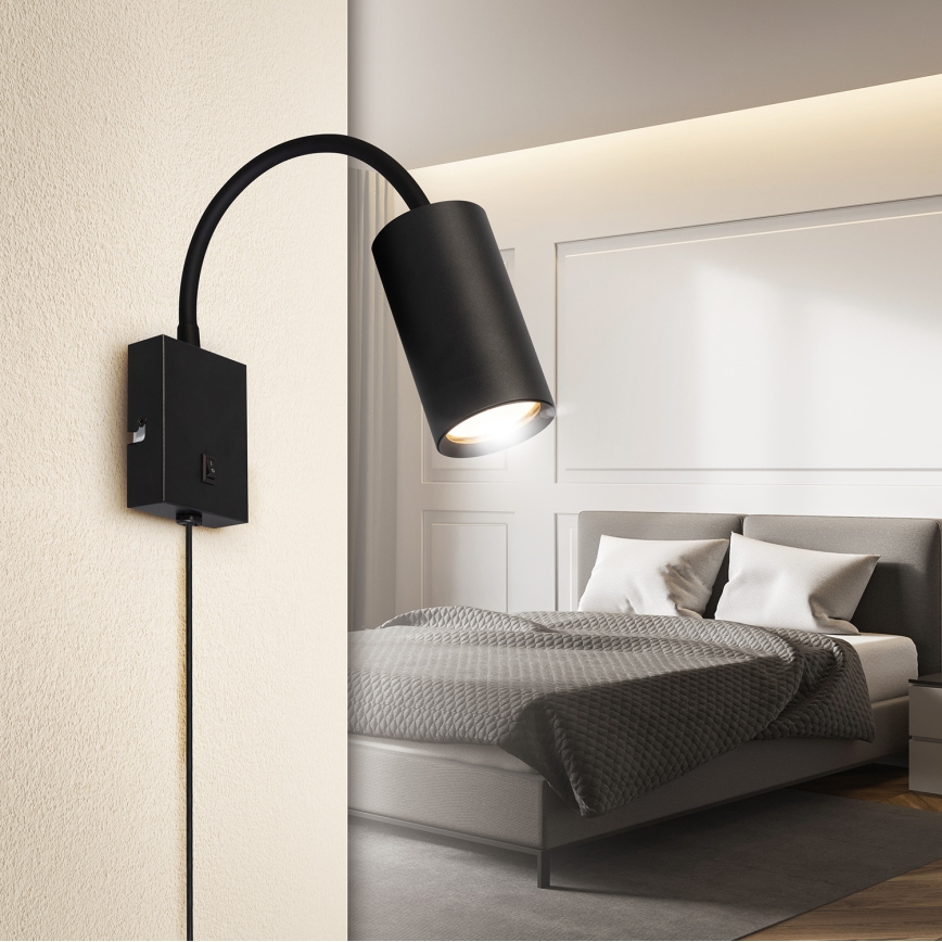 Brilagi - Candeeiro de parede flexível SELE 1xGU10/30W/230V preto