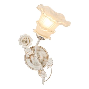 Brilagi - Candeeiro de parede FLORA 1xE14/60W/230V creme/pátina