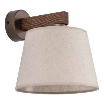 Brilagi - Candeeiro de parede LATTE 1xE27/60W/230V pinho/bege
