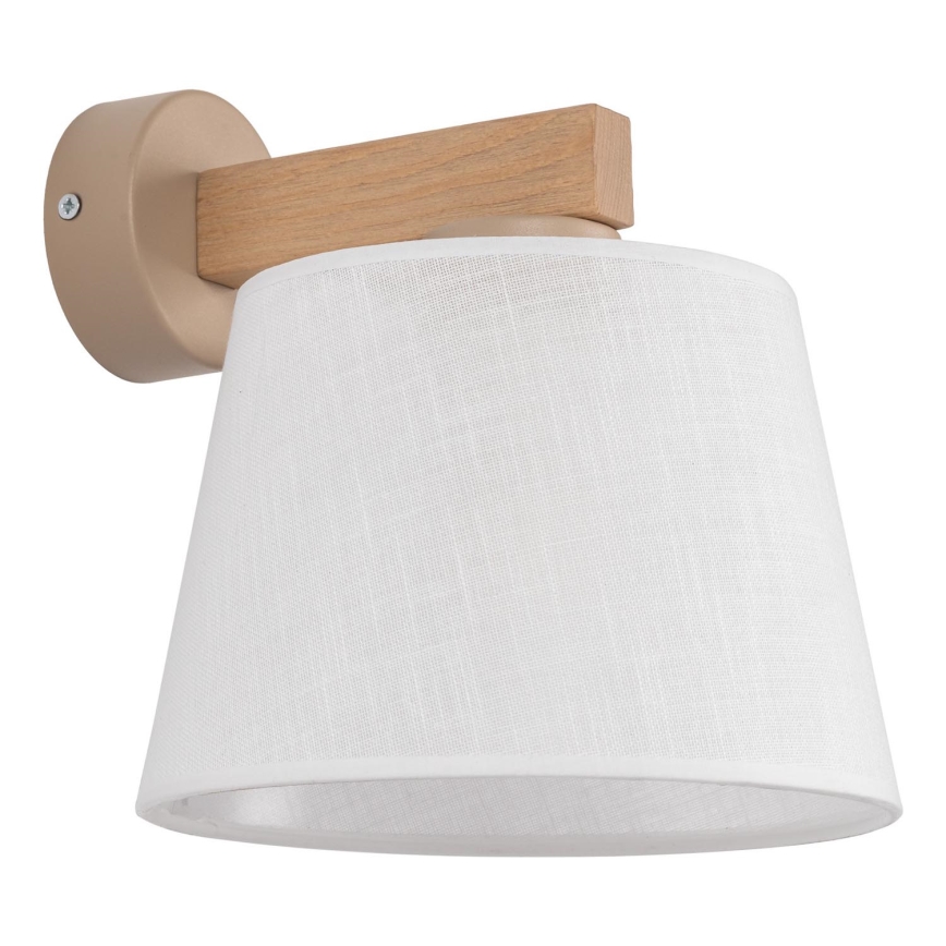 Brilagi - Candeeiro de parede LATTE SABIA 1xE27/60W/230V pinho/branco
