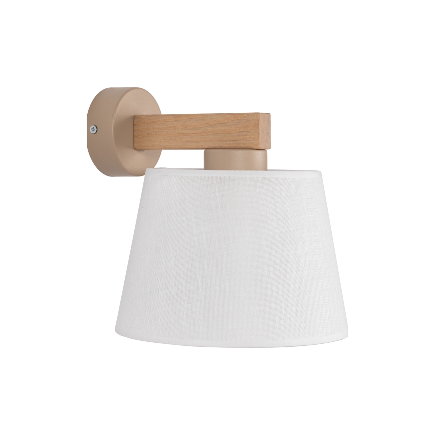 Brilagi - Candeeiro de parede LATTE SABIA 1xE27/60W/230V pinho/branco