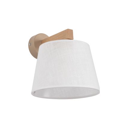 Brilagi - Candeeiro de parede LATTE SABIA 1xE27/60W/230V pinho/branco