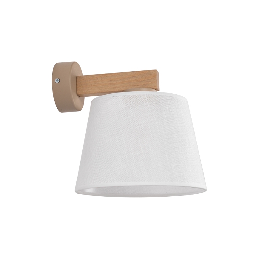 Brilagi - Candeeiro de parede LATTE SABIA 1xE27/60W/230V pinho/branco