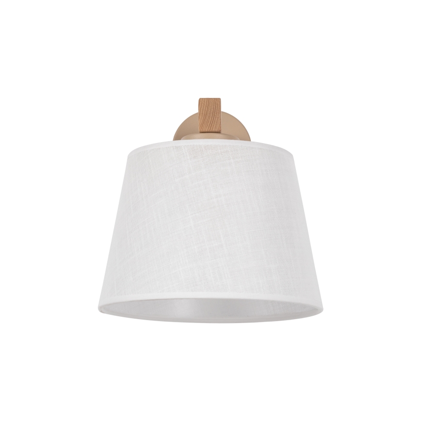 Brilagi - Candeeiro de parede LATTE SABIA 1xE27/60W/230V pinho/branco