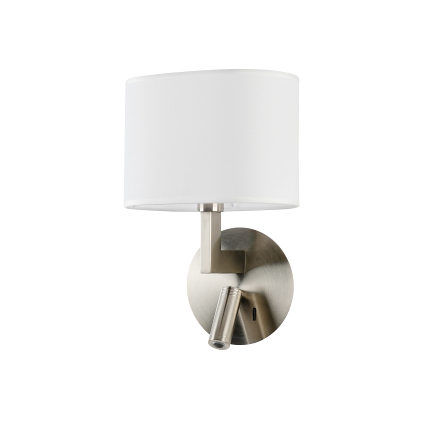 Brilagi - Candeeiro de parede LED DAYA 1xE14/40W/230V + LED/3W branco/cromado mate