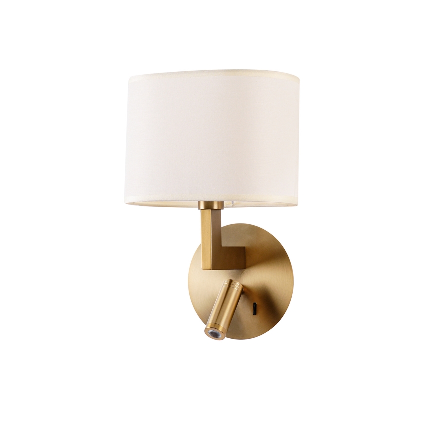 Brilagi - Candeeiro de parede LED DAYA 1xE14/40W/230V + LED/3W creme/dourado