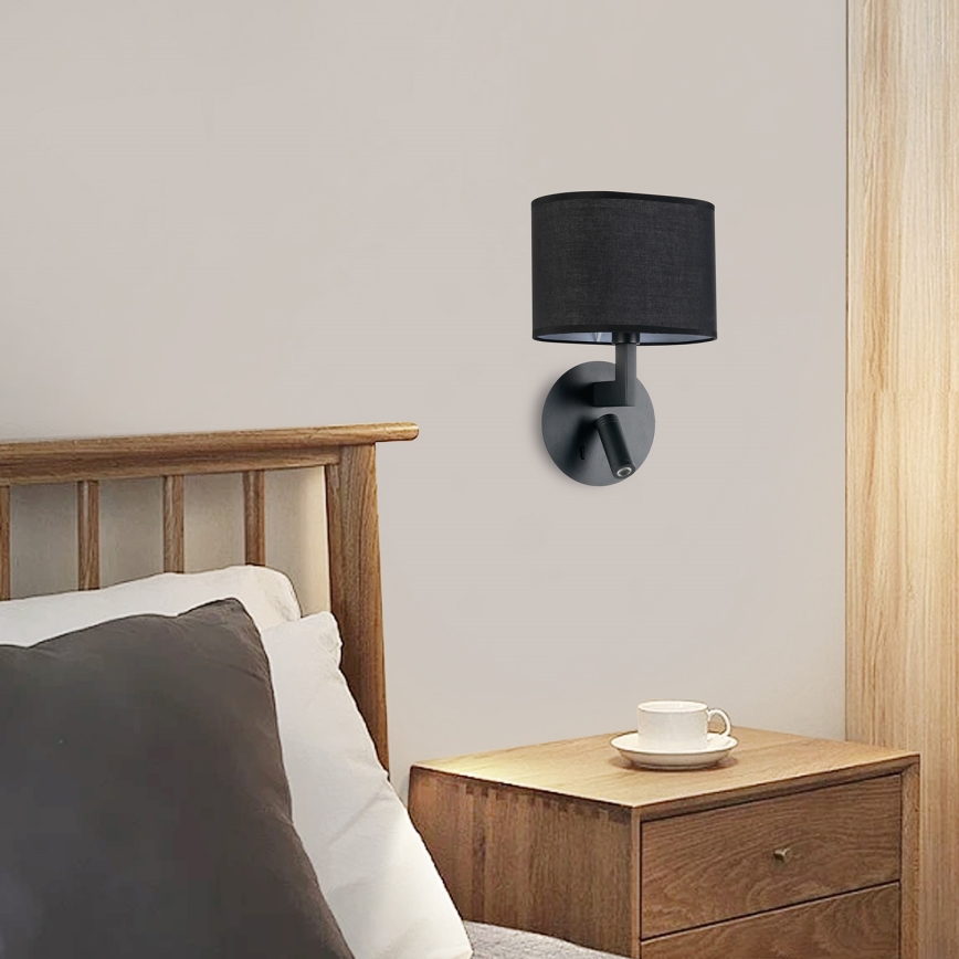 Brilagi - Candeeiro de parede LED DAYA 1xE14/40W/230V + LED/3W preto
