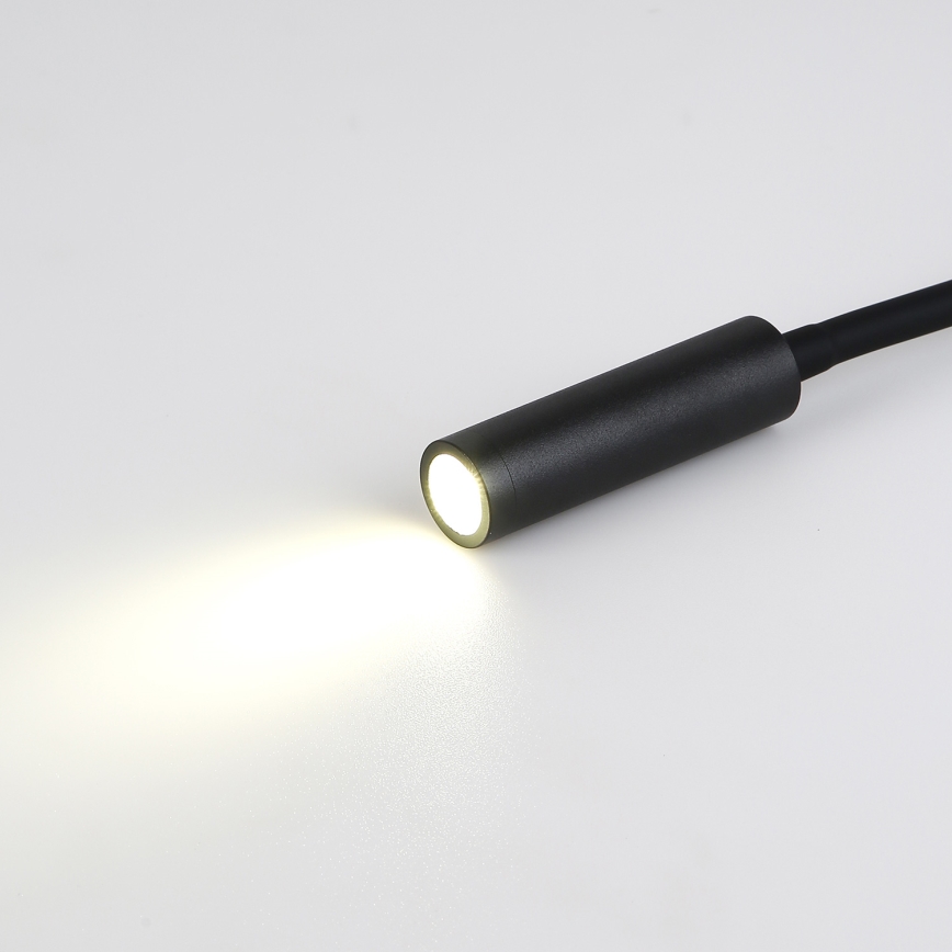 Brilagi - Candeeiro de parede LED flexível com porta USB MAYA LED/3W/230V 4000K preto
