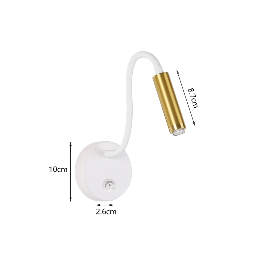 Brilagi - Candeeiro de parede LED flexível com regulação MAYA 1xG9/4W/230V branco/dourado 2700-6500K Wi-Fi Tuya