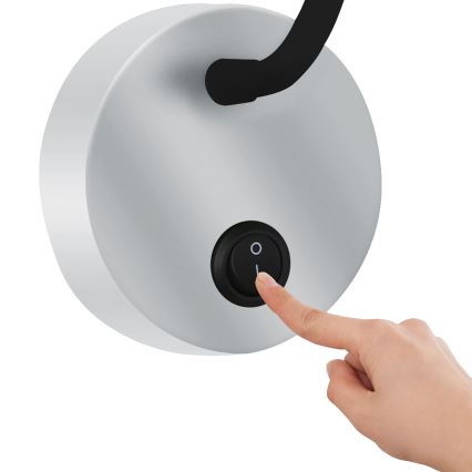 Brilagi - Candeeiro de parede LED flexível MAYA LED/3W/230V 4000K prateado