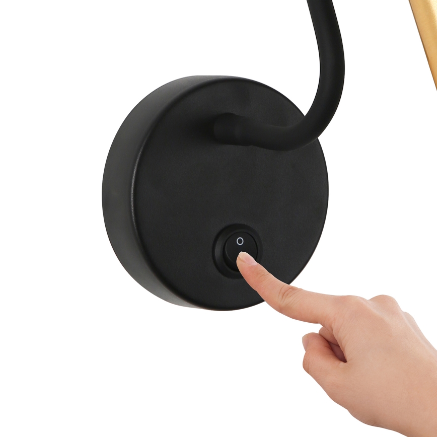 Brilagi - Candeeiro de parede LED flexível MAYA LED/3W/230V 4000K preto/dourado
