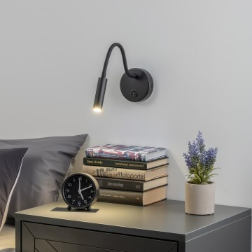 Brilagi - Candeeiro de parede LED flexível MAYA LED/3W/230V 4000K preto