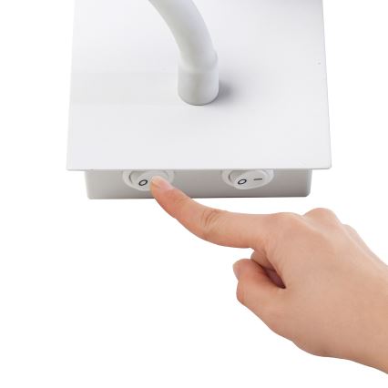 Brilagi - Candeeiro de parede LED flexível NUBILA 1xE27/25W/230V + LED/3W branco